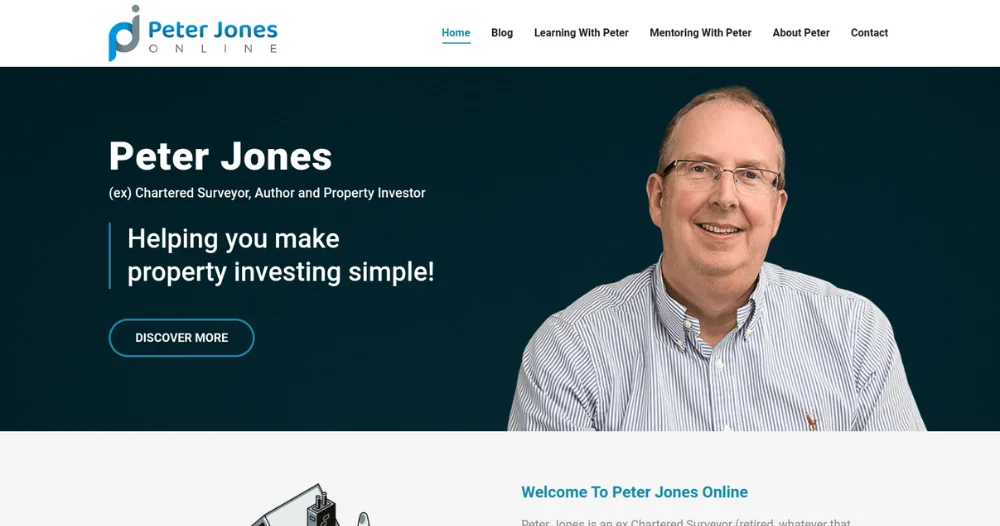 Peter Jones' website image